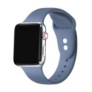 Posh Tech Apple Watch Silicone Band with Pins in Alaskan Blue Size 42/44/45 MM